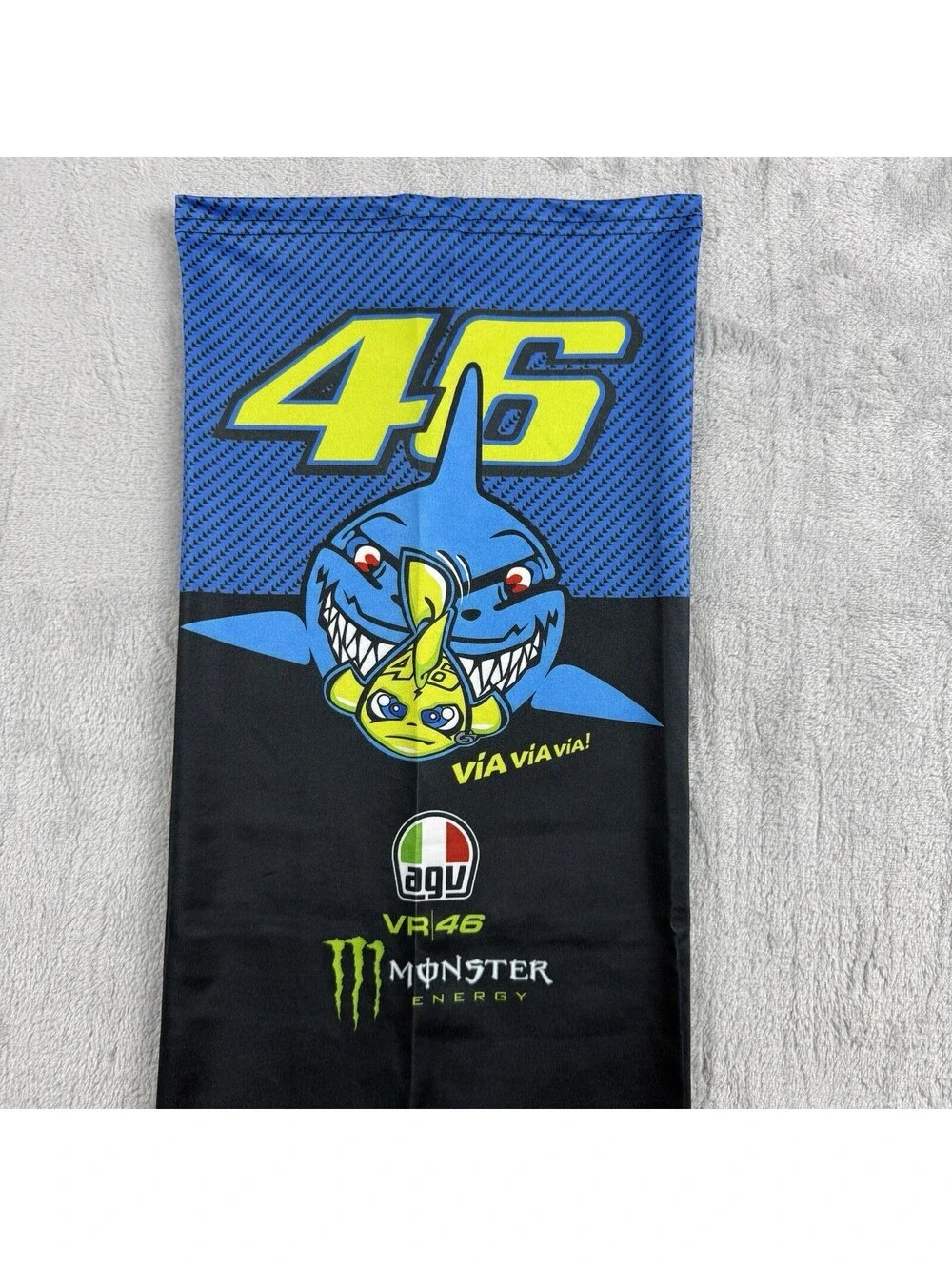 Monster Energy VR46 Shark Neck Gaiter Tube Face Cover Motorcycles Racing AGV NEW
